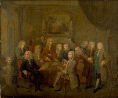 「Virtuosi」の集会、1700-1737 作： Gawen Hamilton
