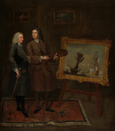 トーマス・ウォーカーとピーター・モナミー、c。 1735年。 作： Gawen Hamilton