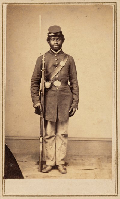 クリストファー・アンダーソン（二等兵Co.F. 108 U.S.C.T.」1865年（写真） 作： ゲイフォード＆シュパイデル