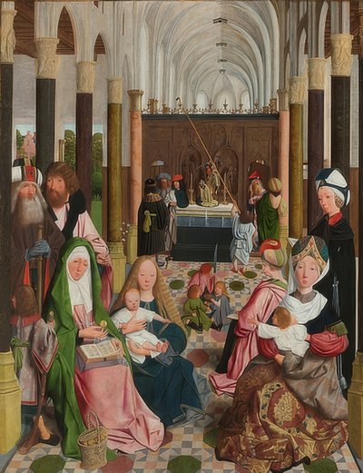 聖なる親族。 1495年頃 作： Geertgen Tot sint Jans