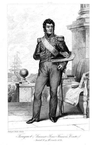 Laurent Jean Francois Truguet 1765-1831、フランス海軍大将、1839年。 作： Geille