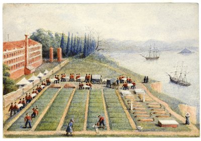 1855年4月、スクタリ総合病院の埋葬地 作： General E.W. Wray