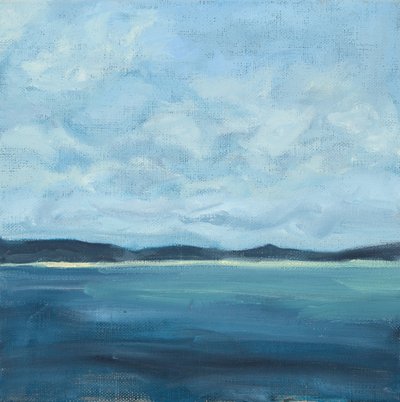海景、2016年（キャンバスに油彩） 作： ジュヌヴィエーブ・フレンチ
