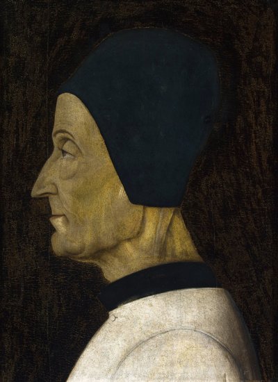 ロレンツォ・ジュスティニアニ（1383-1456）の肖像（サンローラン・ユスティニアン） - par Bellini, Gentile（ca 1429-1507）.パネルにテンペラ、サイズ：41x29,5 作： Gentile Bellini