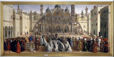 エジプトのアレクサンドリアの広場での聖マルコの説教、1504-07 作： Gentile Bellini