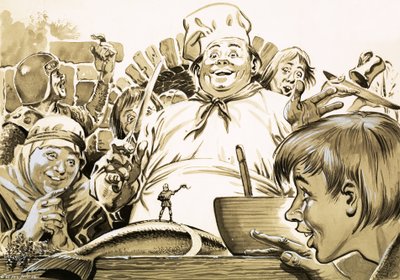グリム兄弟作「トム・サム」の挿絵 作： ジェフ・カンピオン