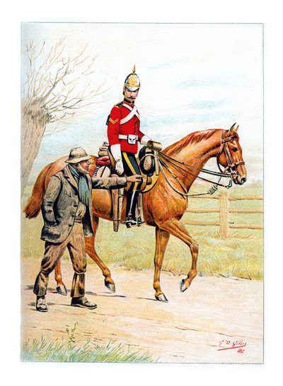 1st Royal Dragoons、c1890。 作： Geoffrey Douglas Giles
