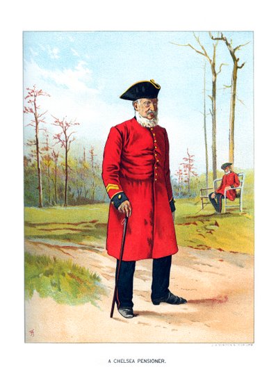 チェルシー年金受給者、c1890。 作： Geoffrey Douglas Giles
