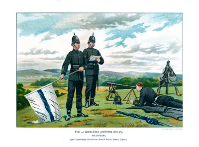 第1ミドルセックスビクトリアライフル、c1890。 作： Geoffrey Douglas Giles