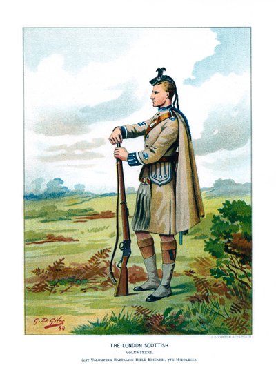 ロンドンスコティッシュ、c1890。 作： Geoffrey Douglas Giles