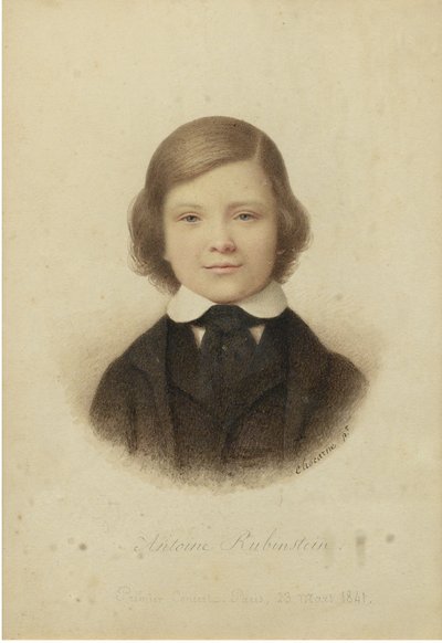 アントン ルビンスタイン 1829-1894 年、12 歳、1841 年 作： Geoffroy Alphonse Chocarne