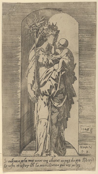 ニッチの処女と子供、1543。 作： Geoffroy Dumoûtier