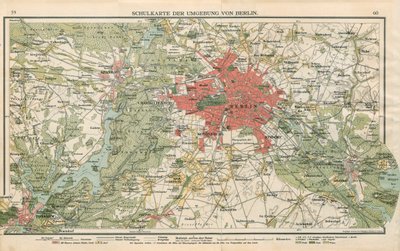 ベルリン周辺の学校地図 作： Geographische Anstalt von Velhagen und Klasing