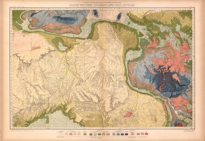コロラド州および隣接する領土の一部の地質および地理アトラス 作： Geological And Geographical Survey Of The Territories