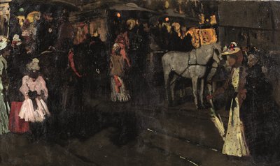 アムステルダム、ダムの日曜日の夕べ 1895年頃 油彩・カンヴァス 作： Georg Hendrik Breitner