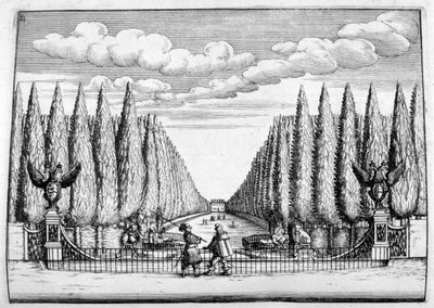 シャトーと庭園のデザイン、1664年 作： Georg Andreas Bockler