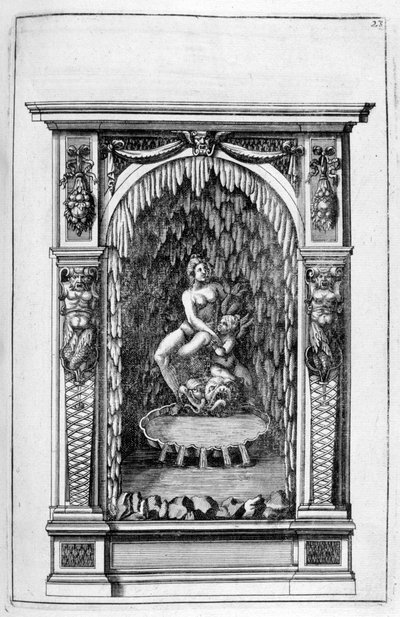 噴水、洞窟デザイン、1664年。 作： Georg Andreas Bockler