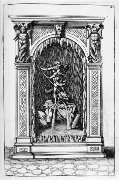 噴水、洞窟デザイン、1664年。 作： Georg Andreas Bockler