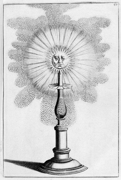 太陽の装飾的な噴水のデザイン、1664年 作： Georg Andreas Bockler