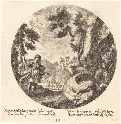 パイソンを殺すアポロ 作： Georg Andreas Wolfgang the Elder