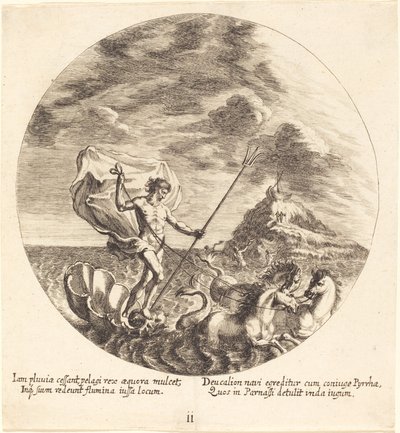 デウカリオンとピュラがパルナッソスに着陸 作： Georg Andreas Wolfgang the Elder