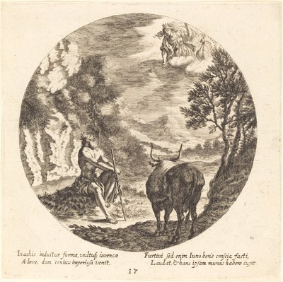 木星がイオを牛に変える 作： Georg Andreas Wolfgang the Elder
