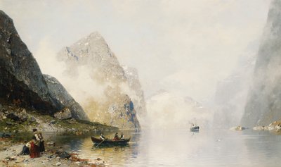 フィヨルドのシーン 作： Georg Anton Rasmussen