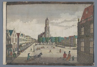 デルフトの新教会の眺め 新教会の展望とデルフトのマルクト 作： Georg Balthasar Probst (possibly)