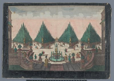 コンスタンティノープルのヒノキ園の眺め プロスペクト デ サイプレス ガーデンズ 作： Georg Balthasar Probst (possibly)