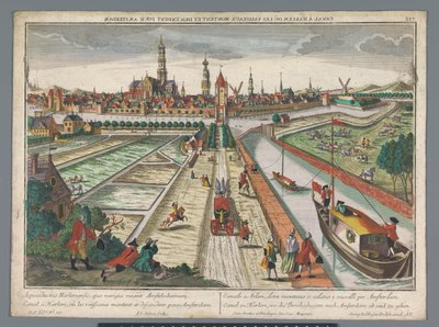 ハールレムのアムステルダム ファールトの眺め Canal zu Harlem, wo die Threckschuijten nach Amsterdam ab und zu gehen (オブジェクトのタイトル) ハーレム（シリーズタイトル） 作： Georg Balthasar Probst