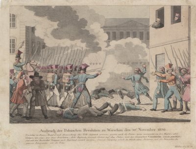 1830年11月のワルシャワでのポーランド革命の発生 作： Georg Benedikt Wunder