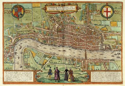 ロンドンの眺め、1613 作： Georg Braun