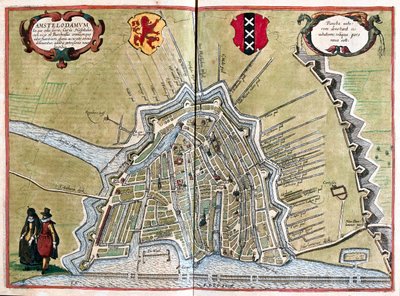 オランダ、アムステルダム - ゲオルク・ブラウン作『Civitates Orbis Terrarum』（ケルン、1617年）所収 作： Georg Braun