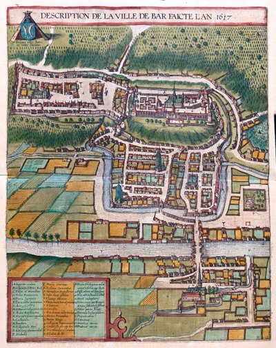 フランス、バー・ル・デュック-ゲオルク・ブラウン作「Civitates Orbis Terrarum」ケルン1617年所収 作： Georg Braun