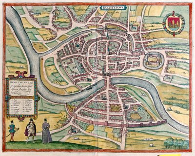 ブリストル - イギリス、ゲオルク・ブラウン著『Civitates Orbis Terrarum』ケルン1617年所収 作： Georg Braun