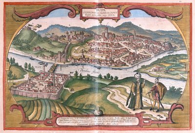 ブダペスト（ハンガリー） - ゲオルク・ブラウン作『Civitates Orbis Terrarum』（ケルン、1617年）所収 作： Georg Braun