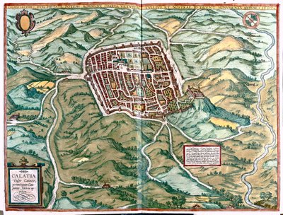 イタリア、カイアッツォ-ゲオルク・ブラウン作「Civitates Orbis Terrarum」ケルン1617年所収 作： Georg Braun