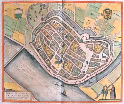 オランダ、デヴェンター - ゲオルク・ブラウン著『Civitates Orbis Terrarum』（ケルン、1617年）所収 作： Georg Braun