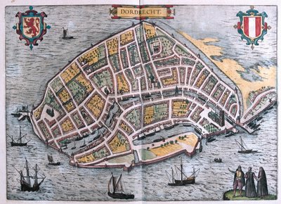 オランダ、ドルトレヒト - ゲオルク・ブラウン著『Civitates Orbis Terrarum』（ケルン、1617年）所収 作： Georg Braun
