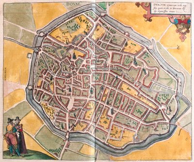 ゲオルク・ブラウン著『Civitates Orbis Terrarum』（ケルン、1617年）中のフランス、ドヴァイ 作： Georg Braun