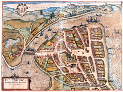 ドイツ、エッカーンフォルデ - ゲオルク・ブラウン作「Civitates Orbis Terrarum」ケルン1617年所収 作： Georg Braun