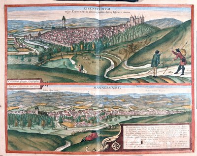 アイゼンシュタット（ドイツ）-マナーズドルフ（オーストリア）-ゲオルク・ブラウン作「Civitates Orbis Terrarum」ケルン1617年所収 作： Georg Braun