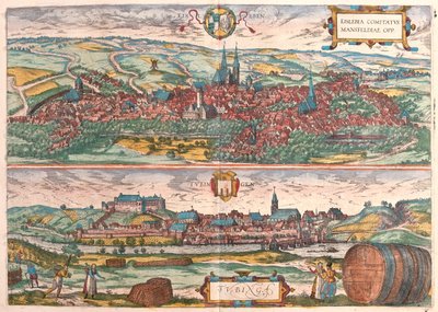 ドイツ、アイスレーベン - ゲオルク・ブラウン作「Civitates Orbis Terrarum」ケルン1617年所収 作： Georg Braun
