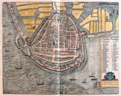 オランダ、エンクハイゼン-ゲオルク・ブラウン著『Civitates Orbis Terrarum』（ケルン、1617年）所収 作： Georg Braun