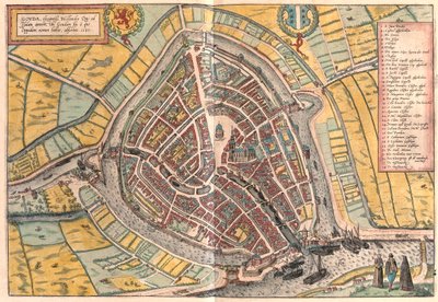 オランダ、グーデ - ゲオルク・ブラウン著『Civitates Orbis Terrarum』（ケルン、1617年）所収 作： Georg Braun