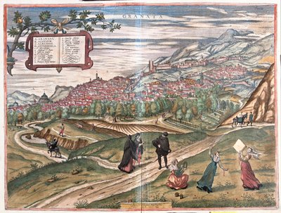 スペインのグラナダ-ゲオルク・ブラウン作「Civitates Orbis Terrarum」ケルン1617年所収 作： Georg Braun