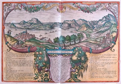 ゲオルク・ブラウン作「Civitates Orbis Terrarum」（1617年、ケルン）におけるイタリアのバイア湾、イスキア島、ポッツオーリ島 作： Georg Braun