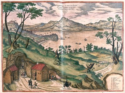 ナポリ湾とヴェスヴィオ-ゲオルク・ブラウン作「Civitates Orbis Terrarum」ケルン1617年所収 作： Georg Braun