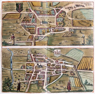 ハイデとメルドルフ（ドイツ）-ゲオルク・ブラウン著『Civitates Orbis Terrarum』（ケルン、1617年）所収 作： Georg Braun