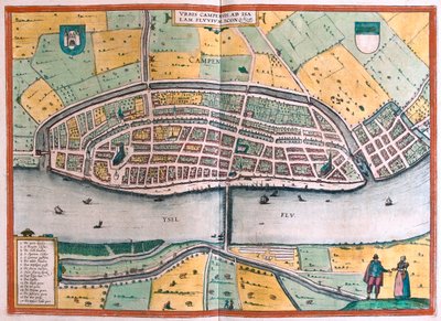 カンペンとイゼル川（オランダ）-ゲオルク・ブラウン著「Civitates Orbis Terrarum」ケルン1617年所収 作： Georg Braun